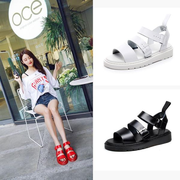 sandals women's leather flat bottom buckle casual, Black
sandals women's leather flat bottom buckle casual, Black