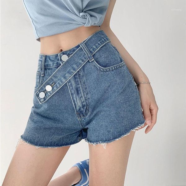 women's jeans asymmetric waist slim women denim shorts bermuda summer high tassel tight five-point washed 2021, Blue
women's jeans asymmetric waist slim women denim shorts bermuda summer high tassel tight five-point washed 2021, Blue