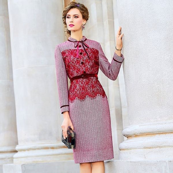 casual dresses office lady pencil woolen lace women clothing autumn winter elegant dignified party patchwork retro dress plus mf27, Black;gray
casual dresses office lady pencil woolen lace women clothing autumn winter elegant dignified party patchwork retro dress plus mf27, Black;gray