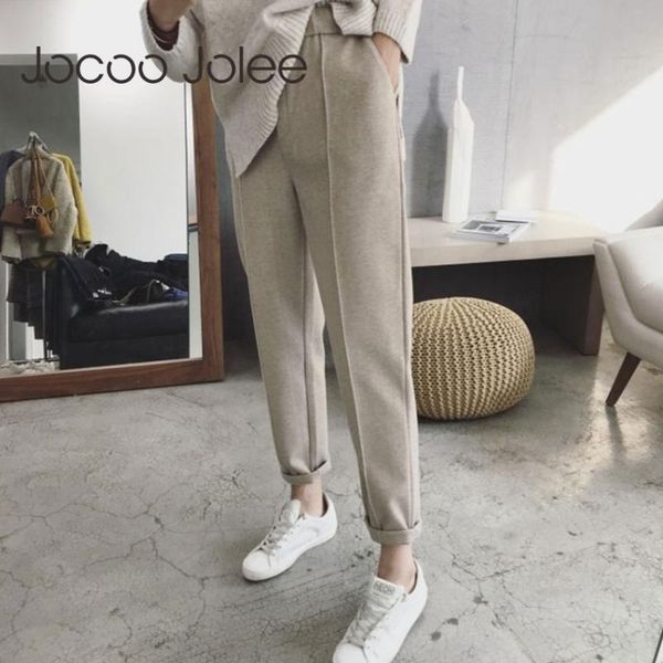 women's pants & capris jocoo jolee women winter thicken pencil high waist loose trousers vintage wool work suit pant plus size office l, Black;white
women's pants & capris jocoo jolee women winter thicken pencil high waist loose trousers vintage wool work suit pant plus size office l, Black;white
