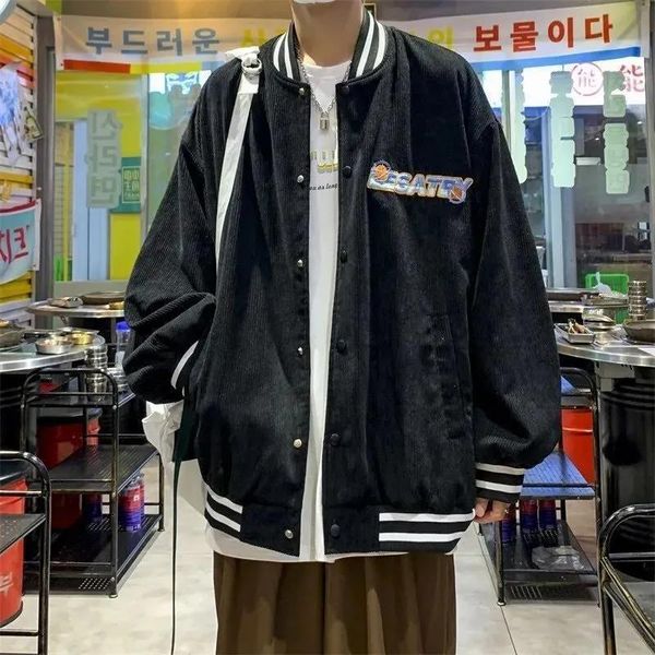 women's jackets corduroy jacket men women spring-autumn all-match streetwear loose baseball uniform couples korean style casual embroid, Black;brown
women's jackets corduroy jacket men women spring-autumn all-match streetwear loose baseball uniform couples korean style casual embroid, Black;brown