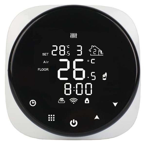smart home control hy316-wifi thermostat with round large touch screen electric/water/boiler floor heating tuya alexa voice contral
smart home control hy316-wifi thermostat with round large touch screen electric/water/boiler floor heating tuya alexa voice contral