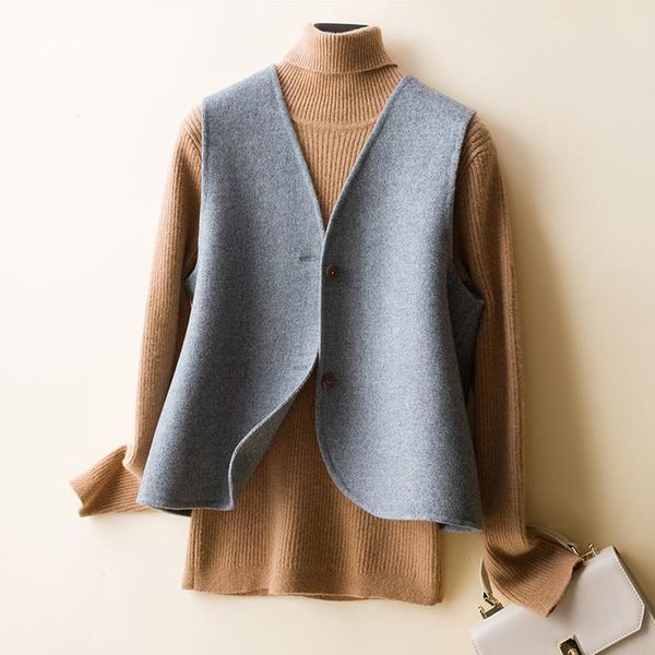 women's vests beliarst autumn winter double-sided wool coat waistcoat short slim-fit woolen jacket v-neck vest buttoned cardigan, Black;white
women's vests beliarst autumn winter double-sided wool coat waistcoat short slim-fit woolen jacket v-neck vest buttoned cardigan, Black;white