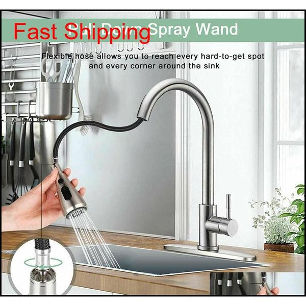 304 stainless steel brushed nickel kitchen pull down faucet with 3 hole cover plate and qylzdg bdenet
304 stainless steel brushed nickel kitchen pull down faucet with 3 hole cover plate and qylzdg bdenet