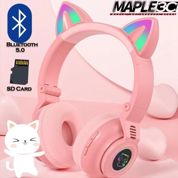 2021 new wireless cat ear headphones rgb cat ear headphones bluetooth 5.0 wireless headset support tf card 3.5mm plug
2021 new wireless cat ear headphones rgb cat ear headphones bluetooth 5.0 wireless headset support tf card 3.5mm plug