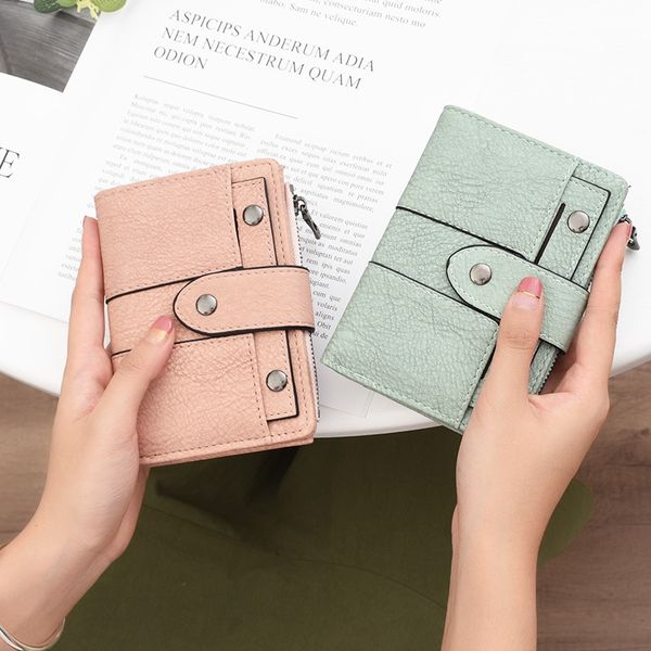 women's short multi card snap wallet korean frosted student's litchi pattern zero, Silver
women's short multi card snap wallet korean frosted student's litchi pattern zero, Silver