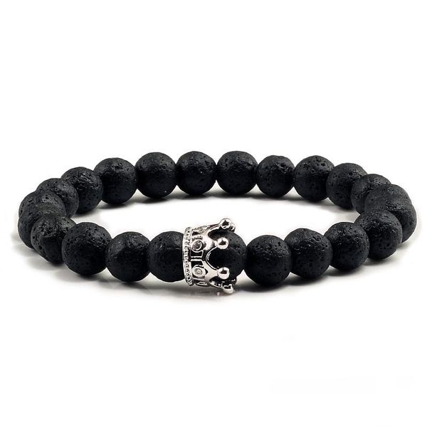 charm bracelets black white natural lava stone beads buddha chakra bangles women men imperial crown handmade strand bracelet jewelry, Golden;silver
charm bracelets black white natural lava stone beads buddha chakra bangles women men imperial crown handmade strand bracelet jewelry, Golden;silver