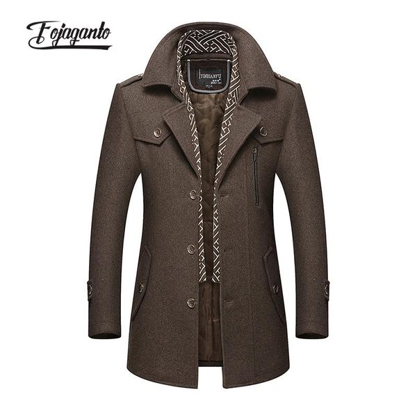 men's wool & blends fojaganto winter business woolen coat single-breasted thick solid color scarf collar gentleman male, Black
men's wool & blends fojaganto winter business woolen coat single-breasted thick solid color scarf collar gentleman male, Black