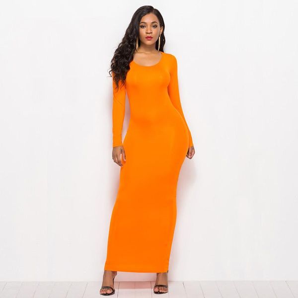 casual dresses bodycon dress women elegant elastic slim long sleeve maxi 2021 summer solid color o-neck robe vestidos, Black;gray
casual dresses bodycon dress women elegant elastic slim long sleeve maxi 2021 summer solid color o-neck robe vestidos, Black;gray