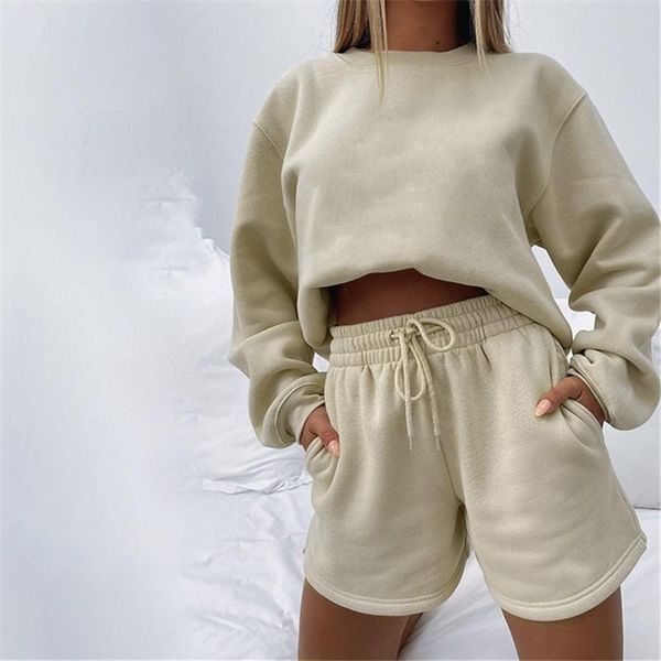 women's tracksuits autumn sweatshirt sets fashion loose solid color long sleeve sml woman casual o-neck sweatshirts & elastic waist sho, Gray
women's tracksuits autumn sweatshirt sets fashion loose solid color long sleeve sml woman casual o-neck sweatshirts & elastic waist sho, Gray