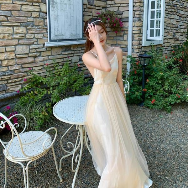 casual dresses 2021 summer women long fairy sundress suspenders backless romantic mesh sleeveless dress elegant sweet beach holiday tulle, Black;gray
casual dresses 2021 summer women long fairy sundress suspenders backless romantic mesh sleeveless dress elegant sweet beach holiday tulle, Black;gray