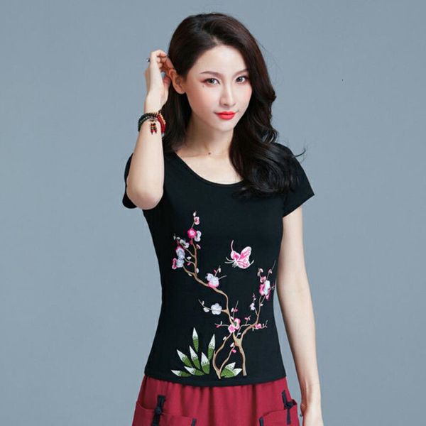 2021 new 100% cotton women 5xl plus size t shirt vintage floral embroidery solid color basic ladies casual 0z51, White
2021 new 100% cotton women 5xl plus size t shirt vintage floral embroidery solid color basic ladies casual 0z51, White
