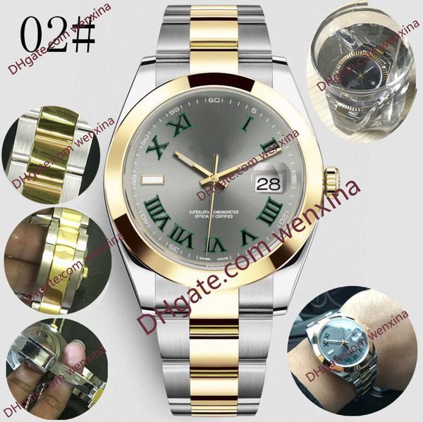 17 mens automatic mechanical watches 41mm green roman numerals dial full stainless steel swim wristwatches super luminou, Slivery;golden
17 mens automatic mechanical watches 41mm green roman numerals dial full stainless steel swim wristwatches super luminou, Slivery;golden