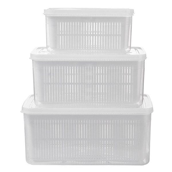 storage baskets 3pcs rectangular plastic double tier box household refrigerator fruit vegetable sealed crisper drain boxes
storage baskets 3pcs rectangular plastic double tier box household refrigerator fruit vegetable sealed crisper drain boxes