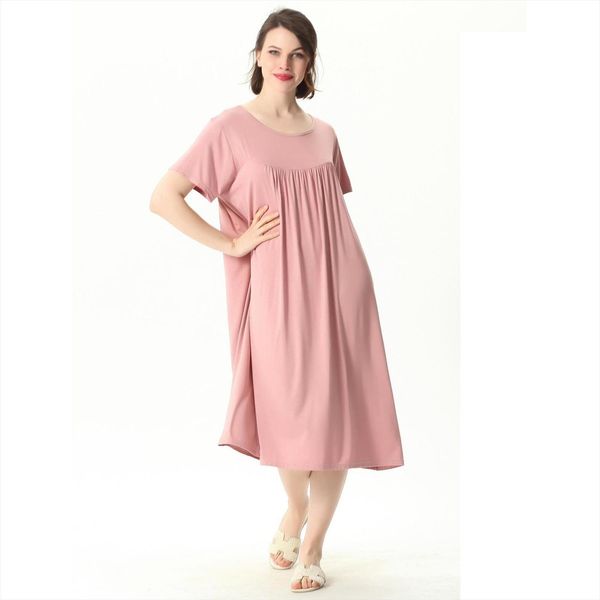 plus size 7xl spring summer women sleepwear comfortable nightdress short sleeve nightshirt home dress loose solid nightgowns, Black;red
plus size 7xl spring summer women sleepwear comfortable nightdress short sleeve nightshirt home dress loose solid nightgowns, Black;red