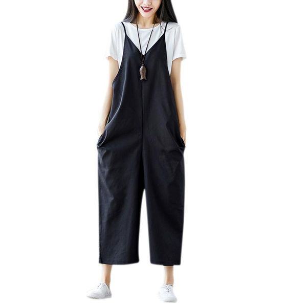 women's pants & capris women solid plus size spaghetti straps jumpsuit ladies casual loose v neck sleeveless vintage wide leg harem ove, Black;white
women's pants & capris women solid plus size spaghetti straps jumpsuit ladies casual loose v neck sleeveless vintage wide leg harem ove, Black;white