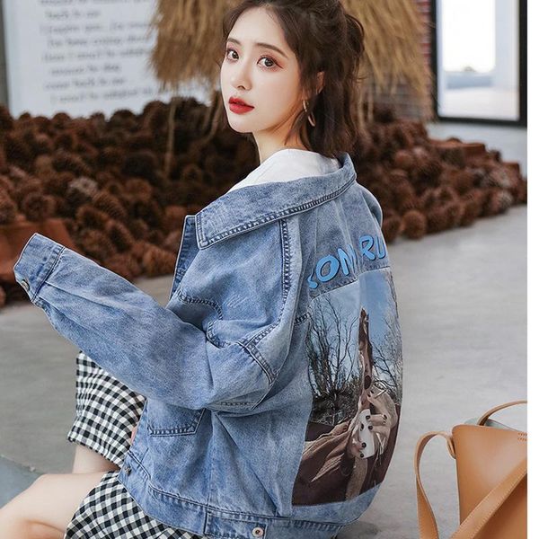 women's jackets portrait print women denim jacket 2021 fashion spring autumn applique streetwear coat loose vintage outwear ladies, Black;brown
women's jackets portrait print women denim jacket 2021 fashion spring autumn applique streetwear coat loose vintage outwear ladies, Black;brown