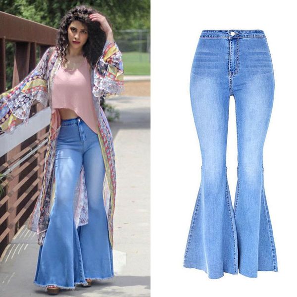 women's jeans women high waist flare pants stretch snow washed slim wide-leg casual vintage flared denim trousers 2021, Blue
women's jeans women high waist flare pants stretch snow washed slim wide-leg casual vintage flared denim trousers 2021, Blue