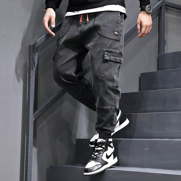 2021 new japanese fashion autumn big pocket casual cargo pants elastic harem trousers streetwear hip hop jeans men joggers 8o8y, Blue
2021 new japanese fashion autumn big pocket casual cargo pants elastic harem trousers streetwear hip hop jeans men joggers 8o8y, Blue