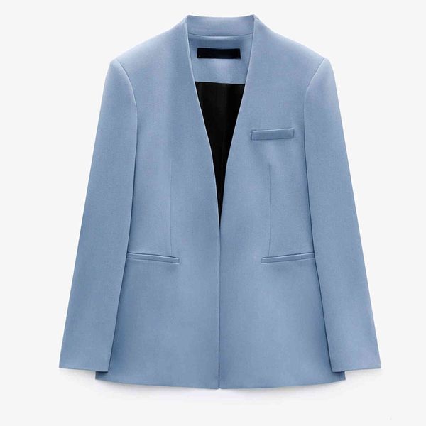 women's suits & blazers za jaqueta blazer feminino nova chegada outono casaco moda casual tweed senhoras escritório azul jaquetas, White;black
women's suits & blazers za jaqueta blazer feminino nova chegada outono casaco moda casual tweed senhoras escritório azul jaquetas, White;black