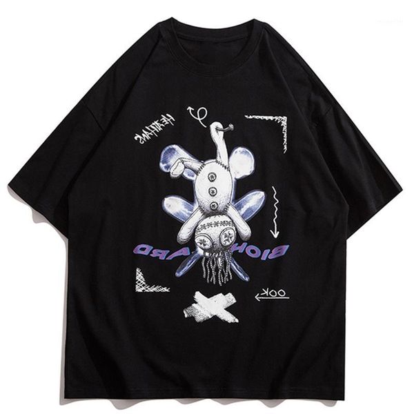 men's t-shirts hip hop streetwear casual men distressed bear print short sleeve tshirts harajuku cotton loose tees shirt, White;black
men's t-shirts hip hop streetwear casual men distressed bear print short sleeve tshirts harajuku cotton loose tees shirt, White;black