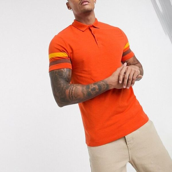 cuff color stripe men s street polo shirt comfortable classic fashion daily travel work party, White;black
cuff color stripe men s street polo shirt comfortable classic fashion daily travel work party, White;black