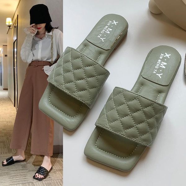plaid summer slippers casual simple soft women's shoes fashion pu beach sandals outdoor leather flat shoes sandalia plataforma, Black
plaid summer slippers casual simple soft women's shoes fashion pu beach sandals outdoor leather flat shoes sandalia plataforma, Black