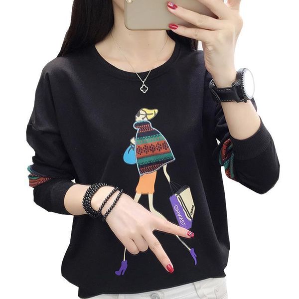 women sweatshirt long sleeve plus size woman fashion sudaderas mujer 2021 casual womens hoodies embroidery sweat femme, Black
women sweatshirt long sleeve plus size woman fashion sudaderas mujer 2021 casual womens hoodies embroidery sweat femme, Black