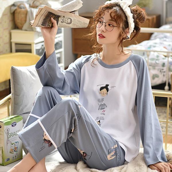 long sleeved pajamas spring, autumn womens sleepwears and winter plus size summer wear home service, Black;red
long sleeved pajamas spring, autumn womens sleepwears and winter plus size summer wear home service, Black;red