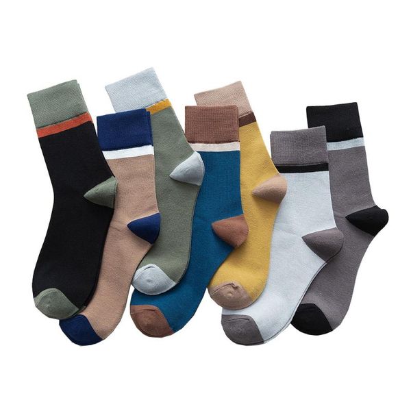 men's socks winter color striped cotton models harajuku retro matching trend classic business casual tube 5 pair, Black
men's socks winter color striped cotton models harajuku retro matching trend classic business casual tube 5 pair, Black