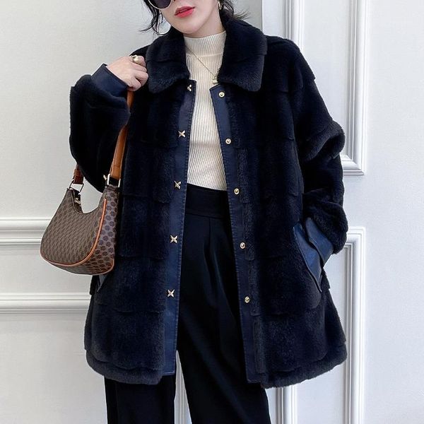 women's fur & faux natural coats winter women mink coat female genuine leather jackets ladies oversize warm thick detachable long, Black
women's fur & faux natural coats winter women mink coat female genuine leather jackets ladies oversize warm thick detachable long, Black