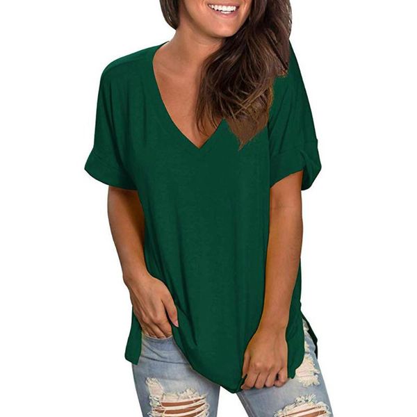 women's t-shirt women short sleeve female summer v neck loose casual t shirts fiber shirt #518, White
women's t-shirt women short sleeve female summer v neck loose casual t shirts fiber shirt #518, White