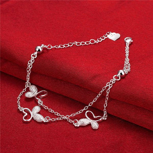 double butterfly 925 silver plate bracelets size 20cm+5cm dmsb409,fashion sterling silver plated bracelet jewelry charm bracelets, Golden;silver
double butterfly 925 silver plate bracelets size 20cm+5cm dmsb409,fashion sterling silver plated bracelet jewelry charm bracelets, Golden;silver