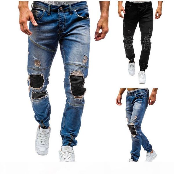 new new fashion mens destroyed mens slim denim straight biker skinny jeans tactical combat army cotton ripped motorcycle jeans, Blue
new new fashion mens destroyed mens slim denim straight biker skinny jeans tactical combat army cotton ripped motorcycle jeans, Blue