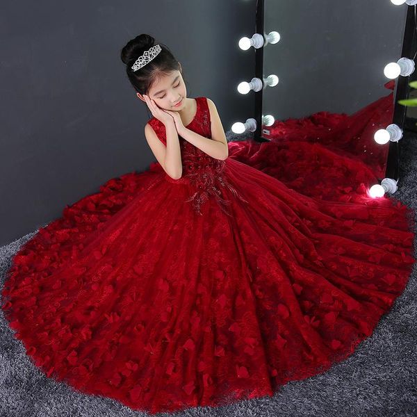girl's dresses communion party dress princess girls floral clothing emboridery beading kids ball gowns sleeveless birthday banquet f634, Red;yellow
girl's dresses communion party dress princess girls floral clothing emboridery beading kids ball gowns sleeveless birthday banquet f634, Red;yellow