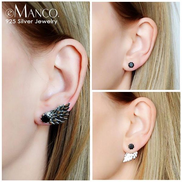 stud e-manco 925 sterling silver feather earrings elegant for women zircon pierced earring fine jewelry, Golden;silver
stud e-manco 925 sterling silver feather earrings elegant for women zircon pierced earring fine jewelry, Golden;silver