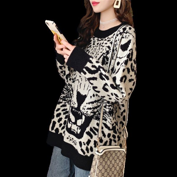 2021 new women's polyester sweater, autumn and winter, thick, round neck, knitted korean style, tiger head sweater qxfp, White;black
2021 new women's polyester sweater, autumn and winter, thick, round neck, knitted korean style, tiger head sweater qxfp, White;black