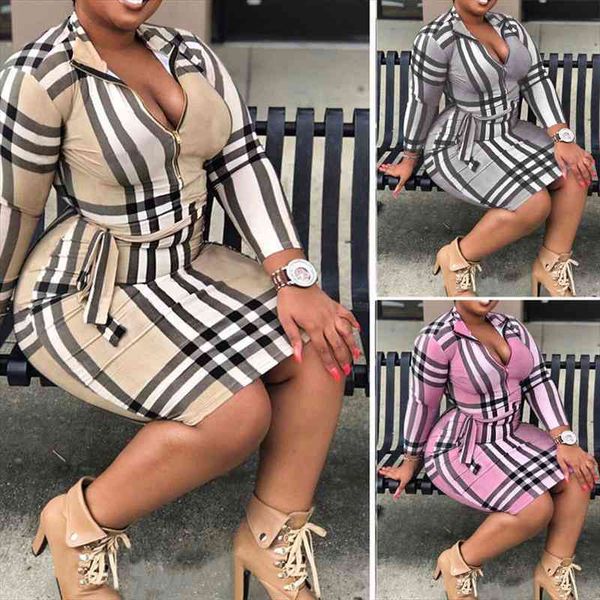 summer autumn woman dresses plus size fashion zipper office ladies slim waist bag hip plaid plus size dress, Black;gray
summer autumn woman dresses plus size fashion zipper office ladies slim waist bag hip plaid plus size dress, Black;gray