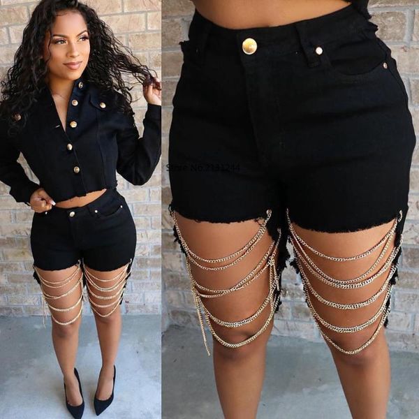 women's jeans 2021 women summer streetwear chain hollow out black high waist knee length pants light denim skinny short, Blue
women's jeans 2021 women summer streetwear chain hollow out black high waist knee length pants light denim skinny short, Blue