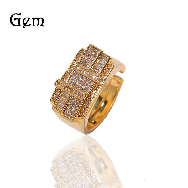 gumeng jewelry hip hop new crisscross square zircon ring adjustable men's ring exaggerated accessories, Silver
gumeng jewelry hip hop new crisscross square zircon ring adjustable men's ring exaggerated accessories, Silver