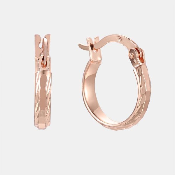 hoop & huggie 1pair 3mm 585 rose gold color round carveing women earrings s l size, Golden;silver 
hoop & huggie 1pair 3mm 585 rose gold color round carveing women earrings s l size, Golden;silver