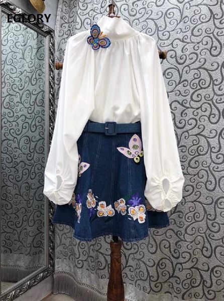 women's tracksuits designer clothing sets 2021 autumn women stand neck long sleeve white blouses+high waist blue denim skirt 2pc, Gray
women's tracksuits designer clothing sets 2021 autumn women stand neck long sleeve white blouses+high waist blue denim skirt 2pc, Gray