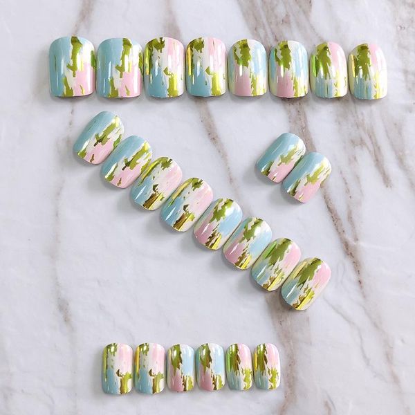 false nails 24pcs pink blue gildeds wear short paragraph fashion manicure patch save time wearable nail sticker, Red;gold
false nails 24pcs pink blue gildeds wear short paragraph fashion manicure patch save time wearable nail sticker, Red;gold