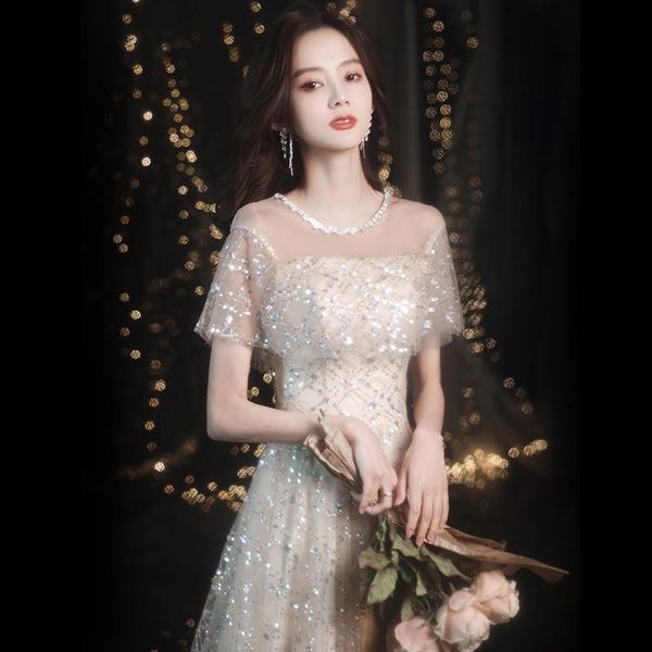 ethnic clothing champagne women evening party dress sequins mesh long formal fairy perspective bridal wedding banquet, Red
ethnic clothing champagne women evening party dress sequins mesh long formal fairy perspective bridal wedding banquet, Red
