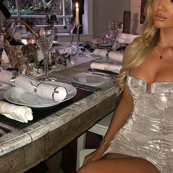 women 2021 v cut neck silver sequined mini dress bodycon sleeveless evening party sequins strappy multiway dresses, Black;gray
women 2021 v cut neck silver sequined mini dress bodycon sleeveless evening party sequins strappy multiway dresses, Black;gray