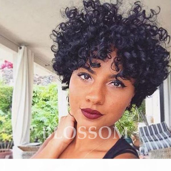 afro kinky short curly lace front human hair wgs 100% human hair wigs average medium cap size natual black color 8inch, Black;brown
afro kinky short curly lace front human hair wgs 100% human hair wigs average medium cap size natual black color 8inch, Black;brown