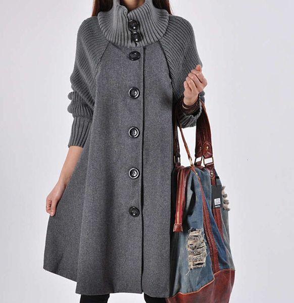2021autumn and winter 2020 new korean large women's medium length loose cape woolen windbreaker coat, Black
2021autumn and winter 2020 new korean large women's medium length loose cape woolen windbreaker coat, Black