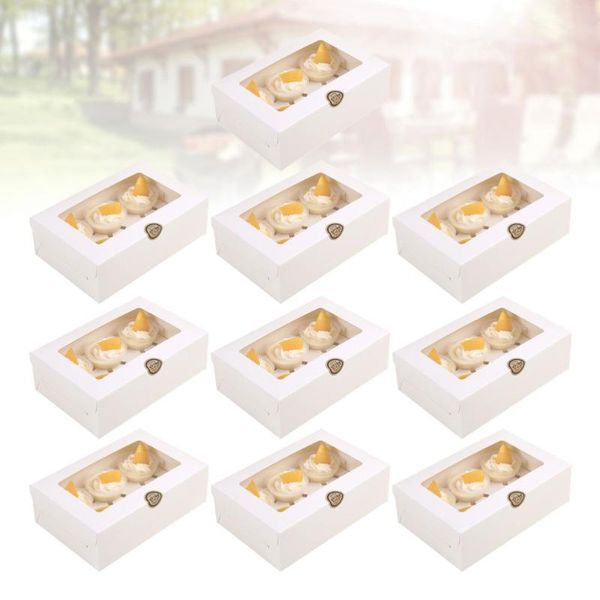 10pcs white paper packing boxes cupcake containers eco-friendly baking muffin boxes small inserts cake holder cookie gift
10pcs white paper packing boxes cupcake containers eco-friendly baking muffin boxes small inserts cake holder cookie gift