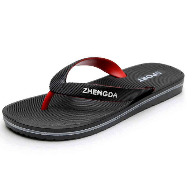 slippers men's herringbone men's flat bottom soft beach bathroom plastic shoes, Black