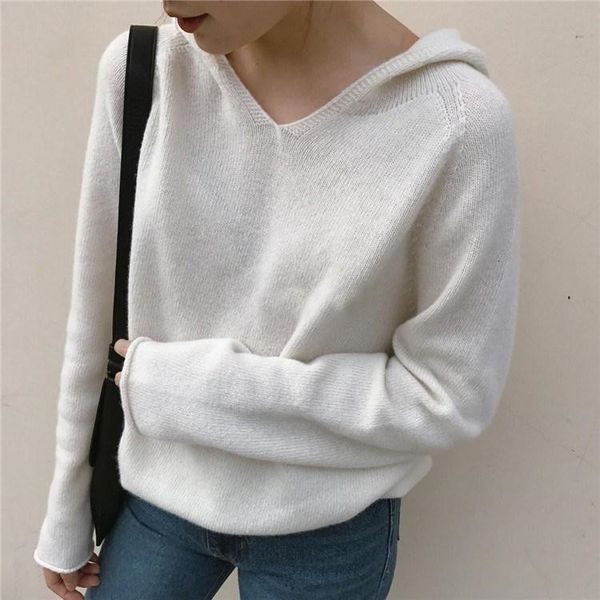 women's sweaters cashmere wool blend knit women hooded crimping pullover sweater coat wide loose large size s-3xl 3bxk, White;black
women's sweaters cashmere wool blend knit women hooded crimping pullover sweater coat wide loose large size s-3xl 3bxk, White;black
